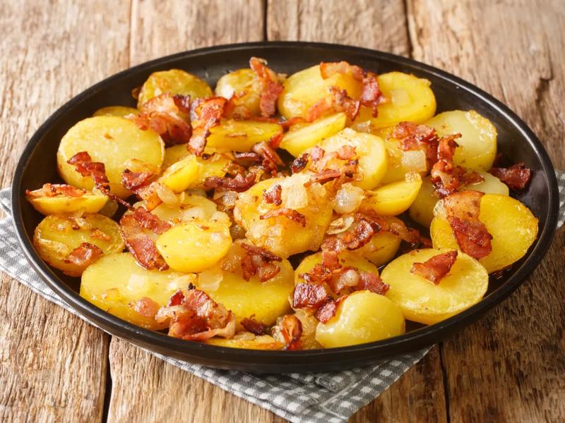 Fried Bacon and Potatoes