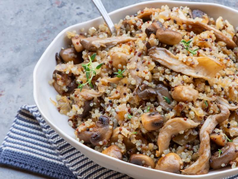 Sautéed Quinoa with Mushrooms