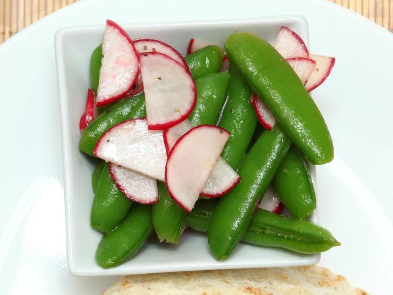 Sautéed Radishes and Peas with Mint