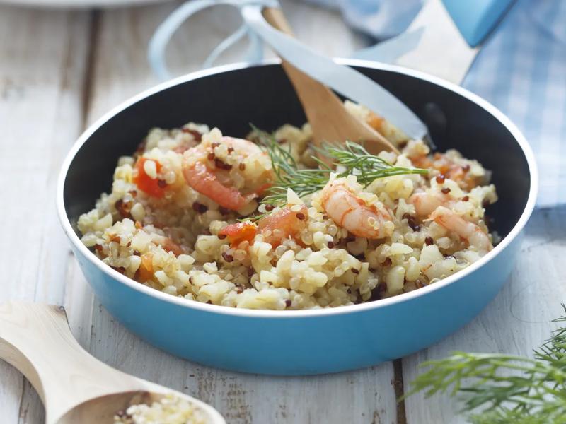 Lemon Garlic Shrimp with Quinoa
