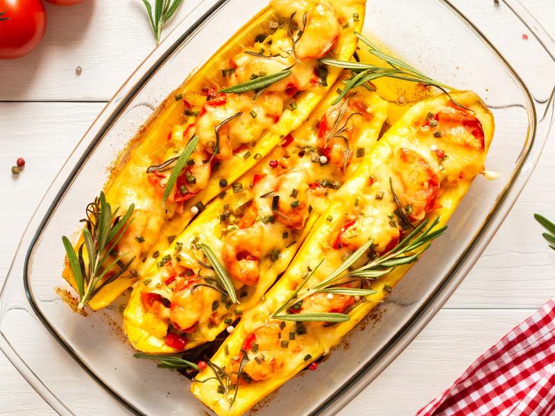 Baked Stuffed Summer Squash