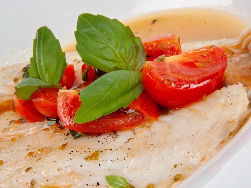 Tilapia with Tomatoes and Basil
