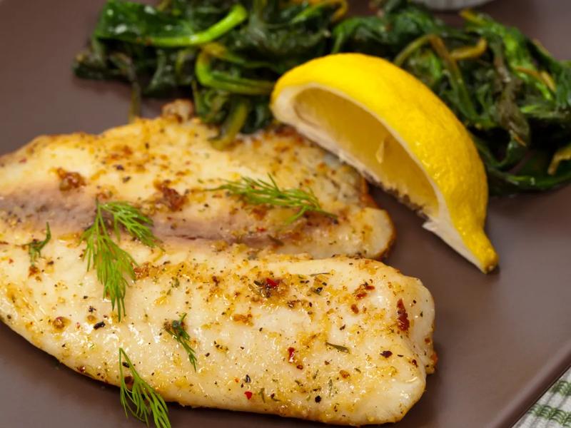 Spiced Tilapia with Spinach