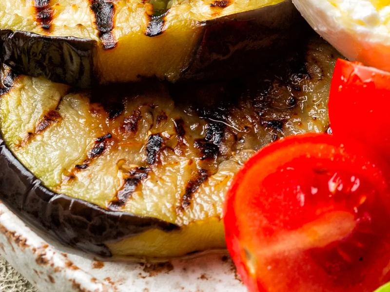 Grilled Eggplant and Tomato Salad