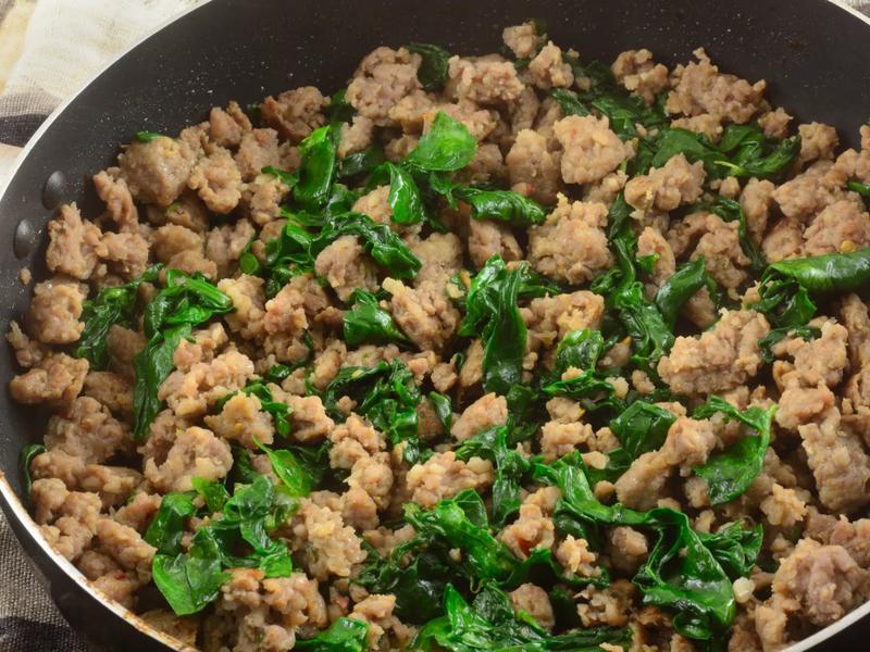 Turkey and Spinach Sauté