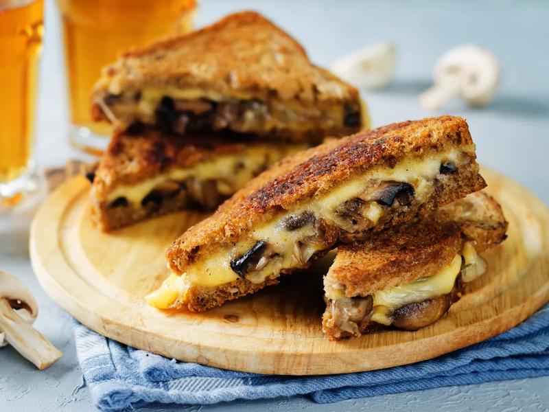 Mushroom and Gouda Grilled Cheese