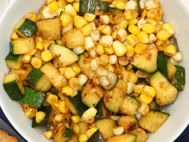 Grilled Zucchini and Corn Salad