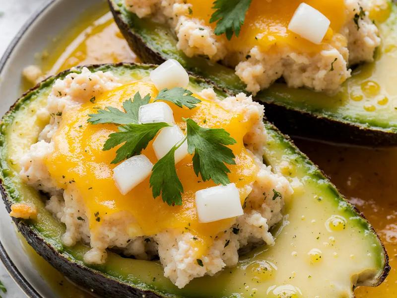 Baked Seafood Stuffed Avocados