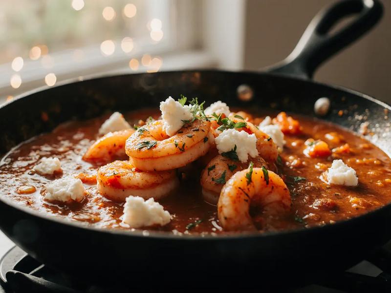 Shrimp and Feta Stew