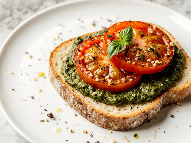 Open-Face Roasted Tomato Sandwich