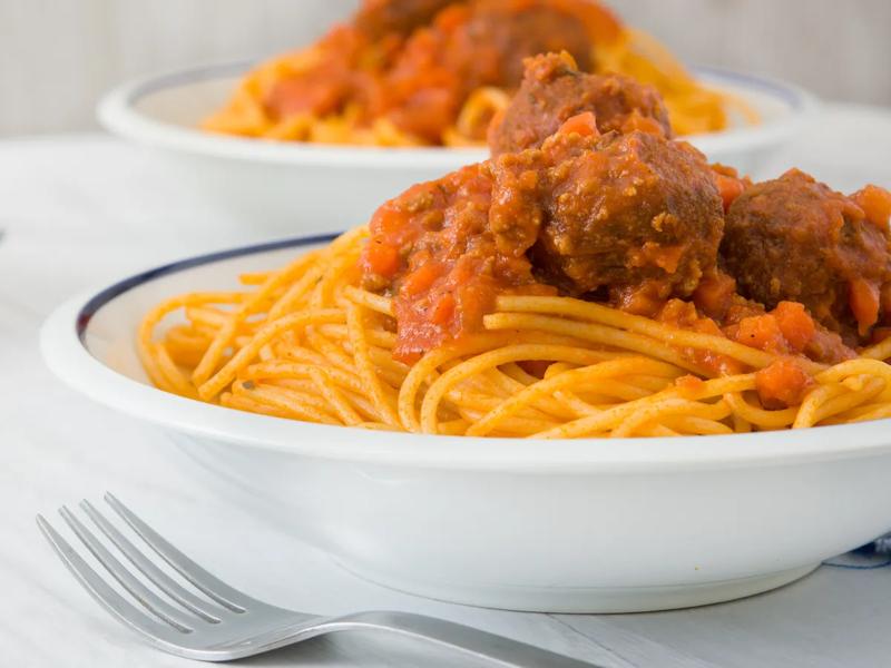 Pressure Cooker Spaghetti and Meatballs