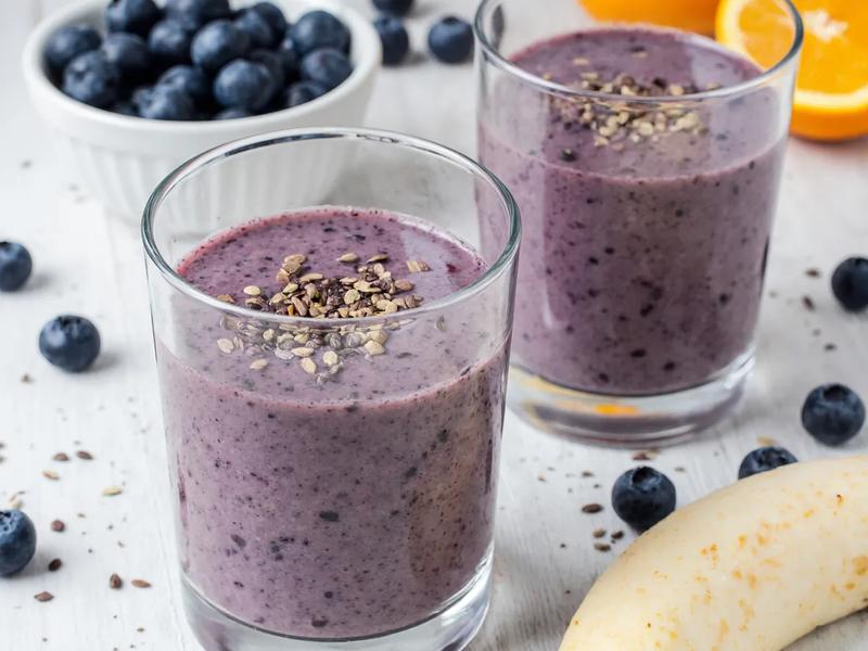 Orange Blueberry Yogurt Smoothie