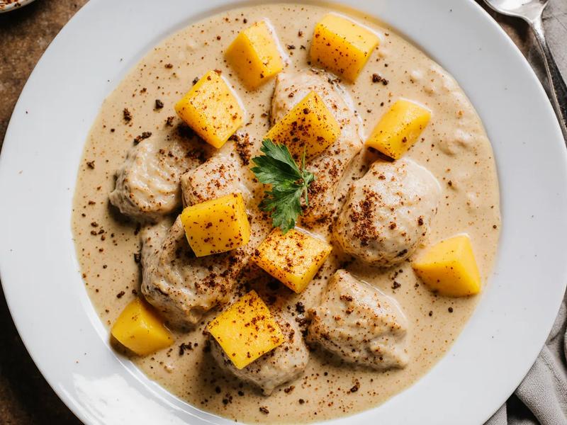 Slow Cooker Paleo Mango Coconut Chipotle Chicken