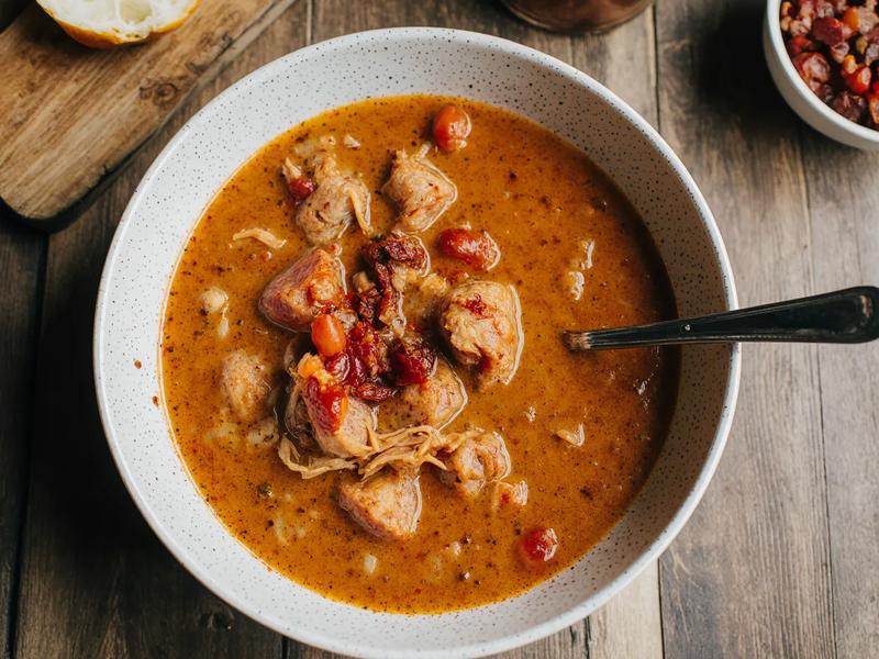 Keto Slow Cooker Chorizo Chicken Soup