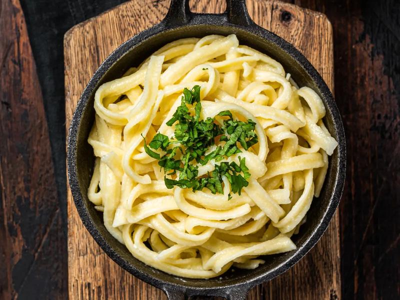 Egg Noodles with Brown Butter and Feta