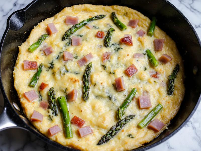 Ham and Asparagus Frittata