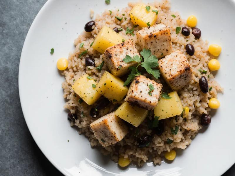 Calypso Chicken Over Rice