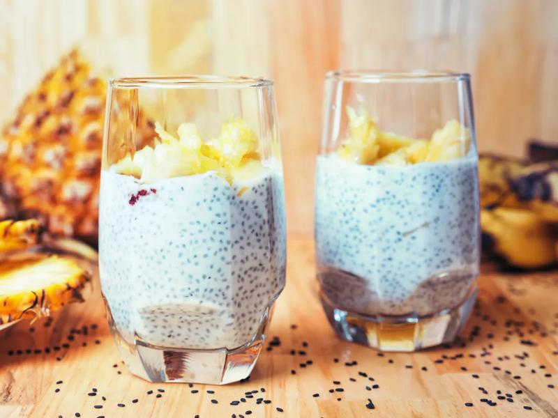 Pineapple Protein Chia Seed Pudding