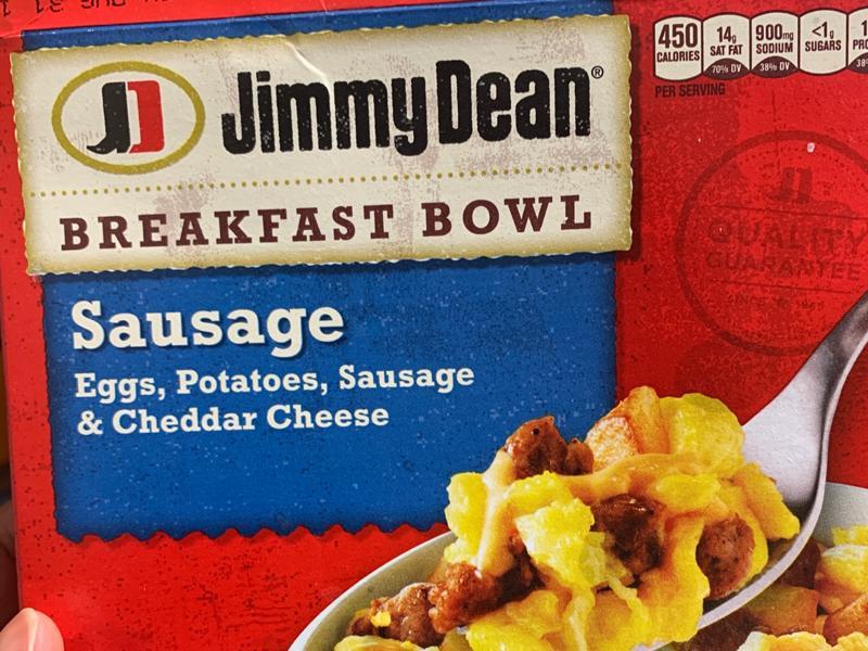 Sausage, Eggs, Potatoes & Cheddar Cheese Breakfast Bowl