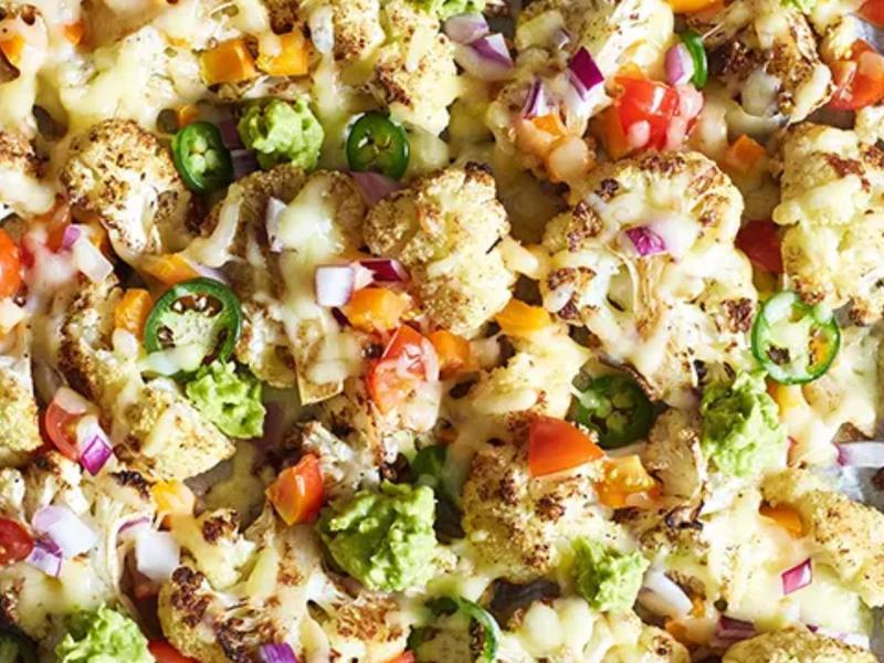 Cheesy Cauliflower Nachos