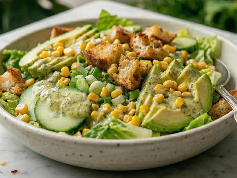 Avocado Salad with Croutons