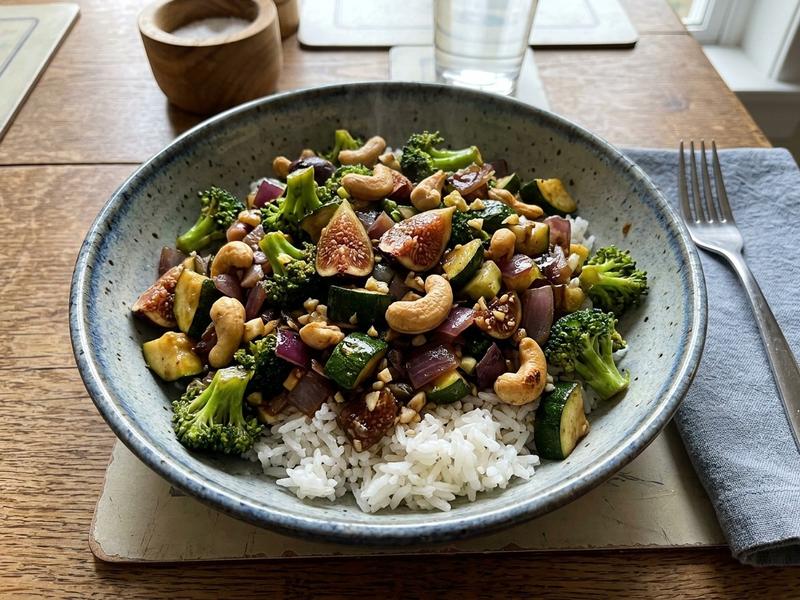 Balsamic and Fig Vegetable Stir Fry