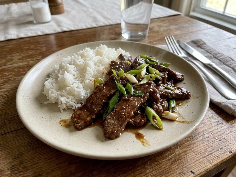 Mongolian Beef and Rice