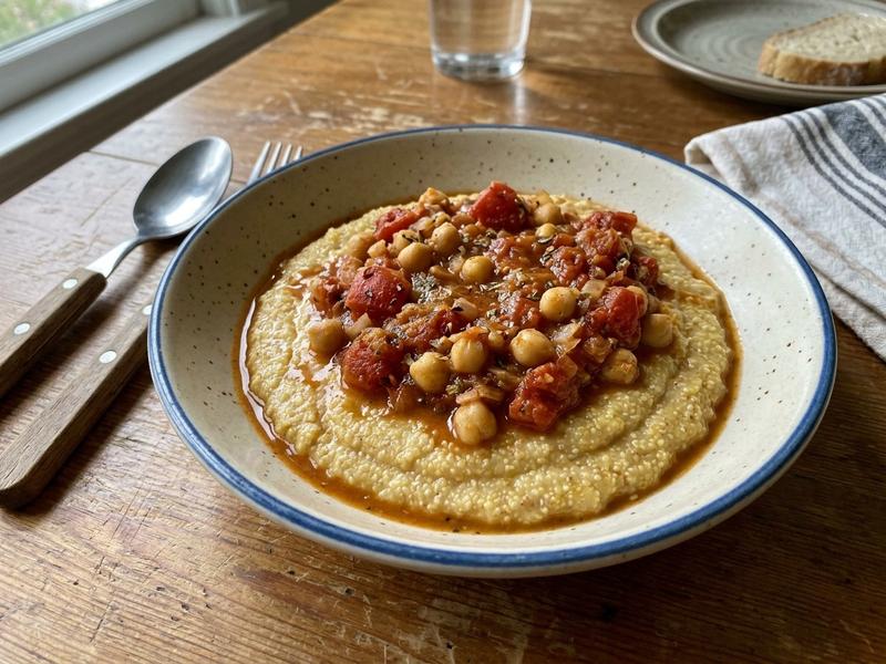 Amaranth Polenta & Chickpea Marinara