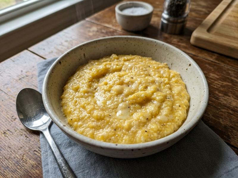 Creamy White Cheddar Grits