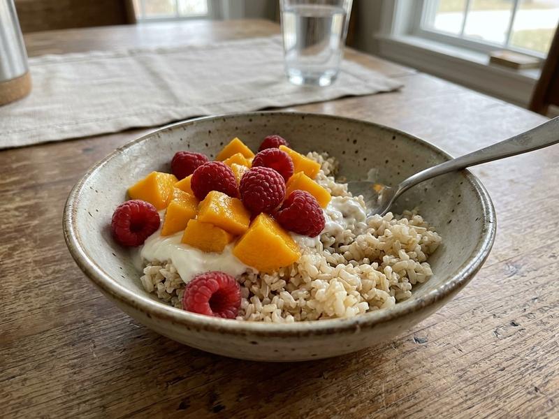 Mango Raspberry Rice Bowl