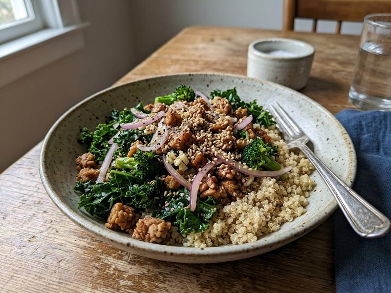 Sesame Kale Tempeh Bowl