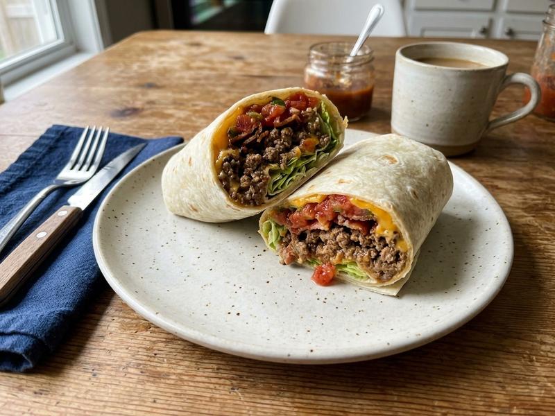 Bacon Cheeseburger Burrito
