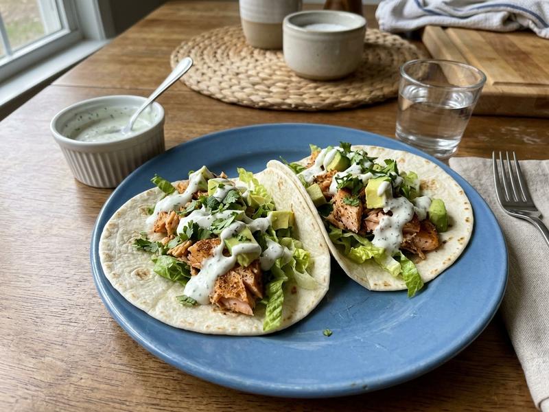 Baked Salmon Tacos
