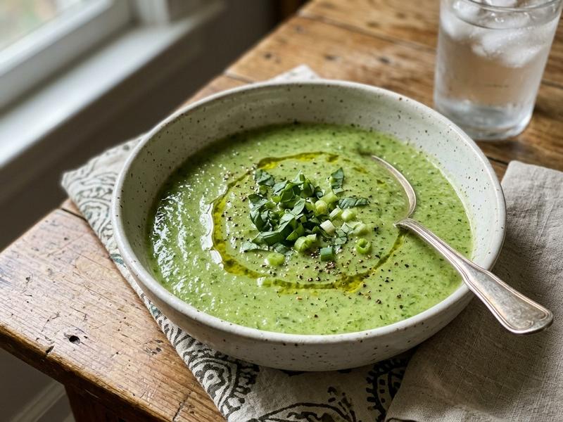 Basil Cucumber Gazpacho