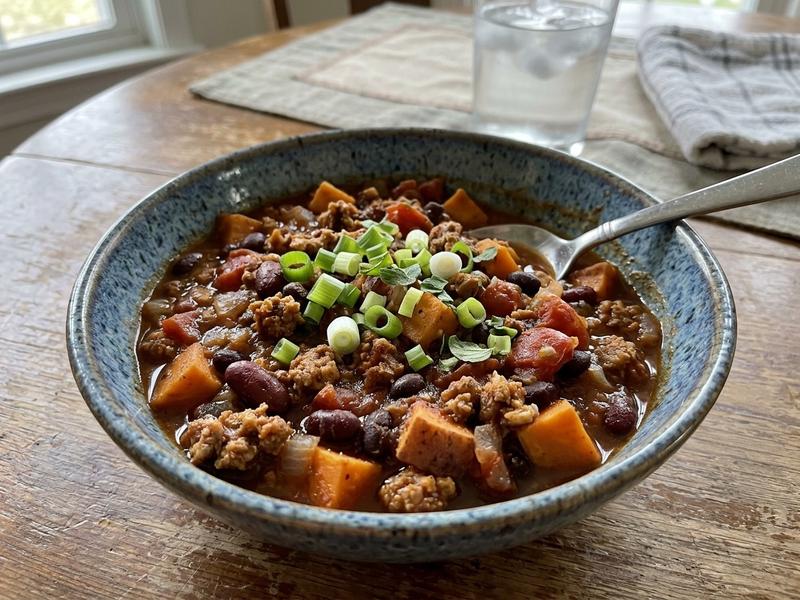 Chorizo Sweet Potato Chili