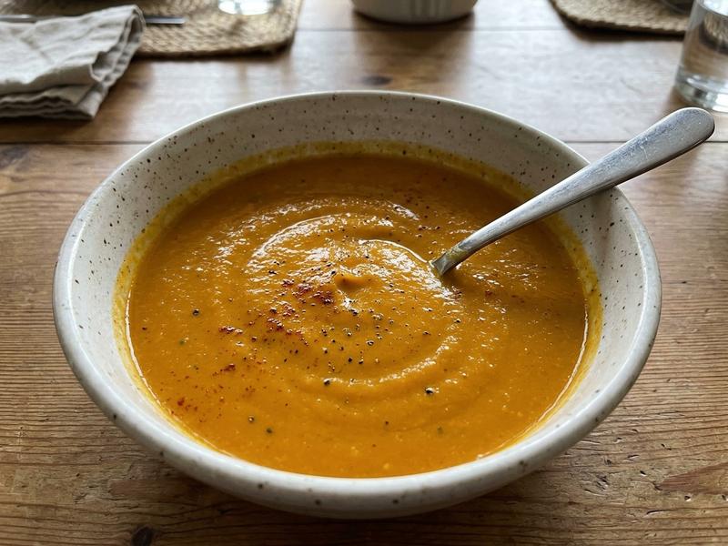 Vegan Persimmon Squash Soup
