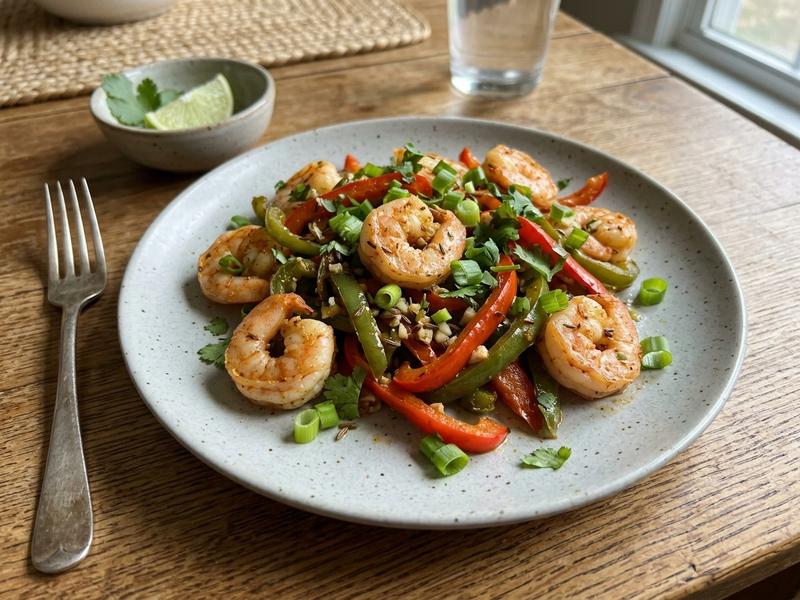 Chili Lime Keto Shrimp and Peppers