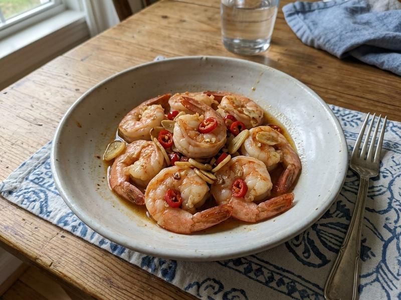 Simple Spicy Garlic Shrimp