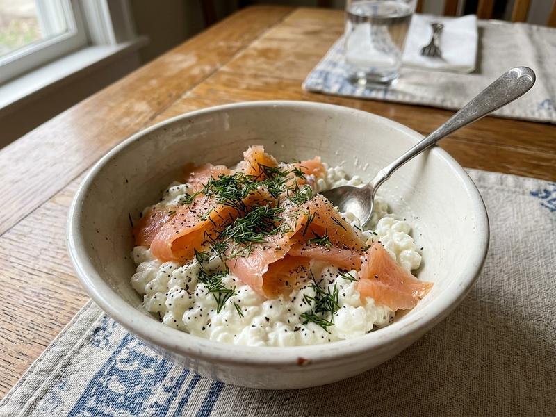 Cottage Cheese with Lox & Dill