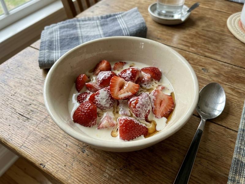 Maple Strawberries and Cream