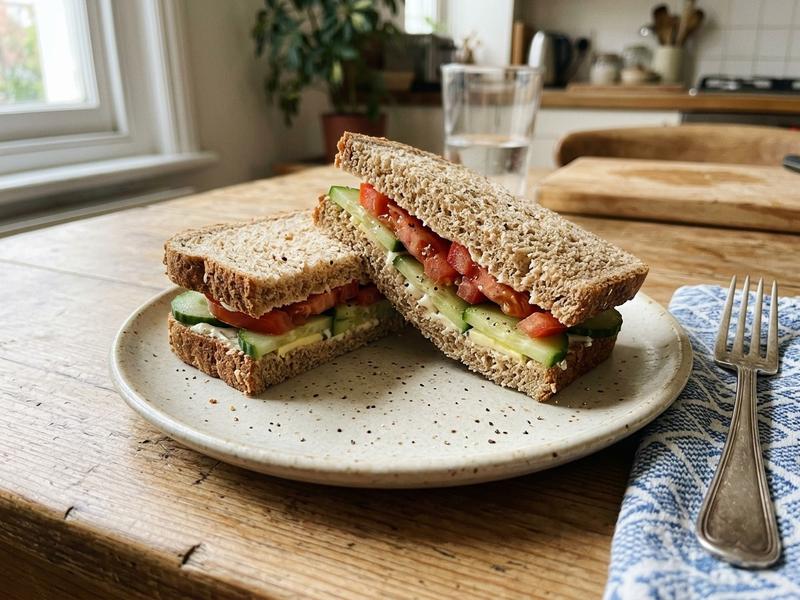 Cucumber and Tomato Sandwich