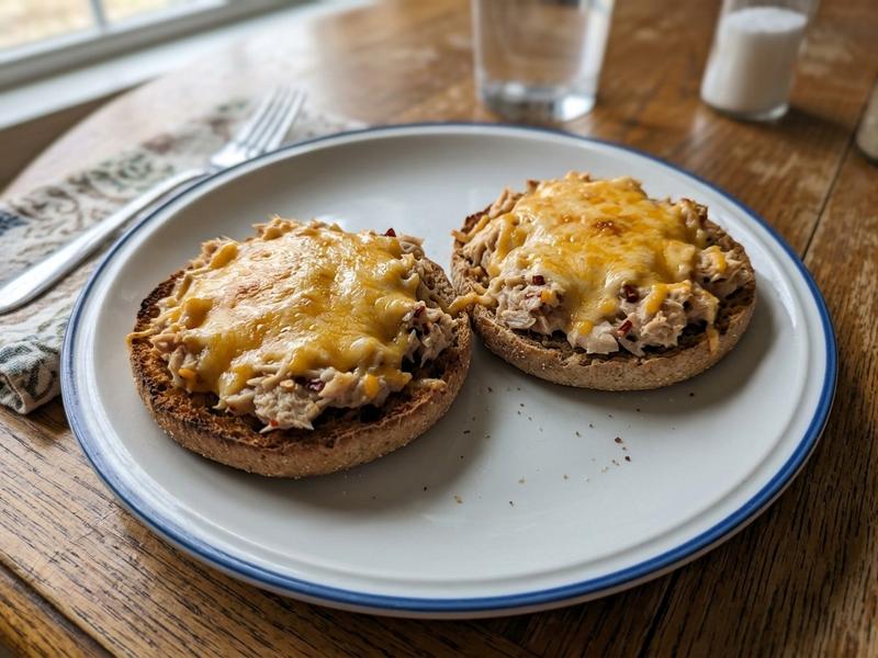 English Muffin Spicy Tuna Melt