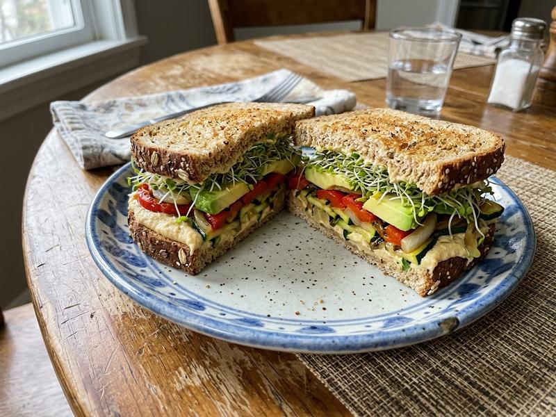 Veggie Hummus Sandwich