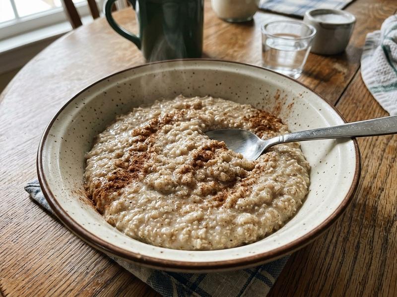 Oat bran and cinnamon