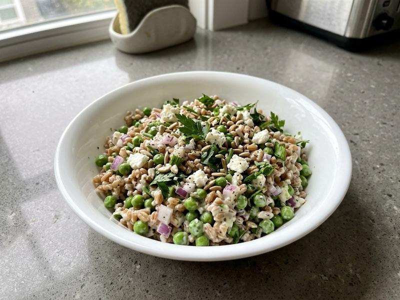 Farro & Pea Salad with Lemon Dressing
