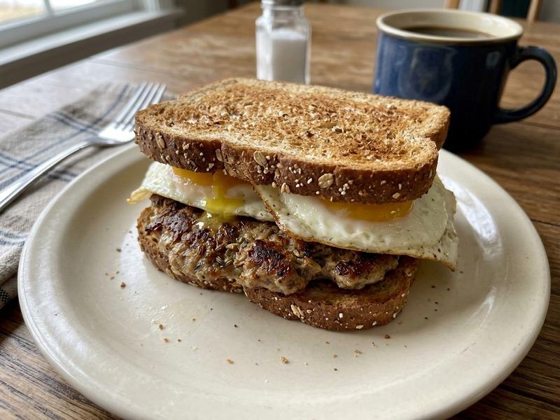 Sausage and Egg Breakfast Sandwich