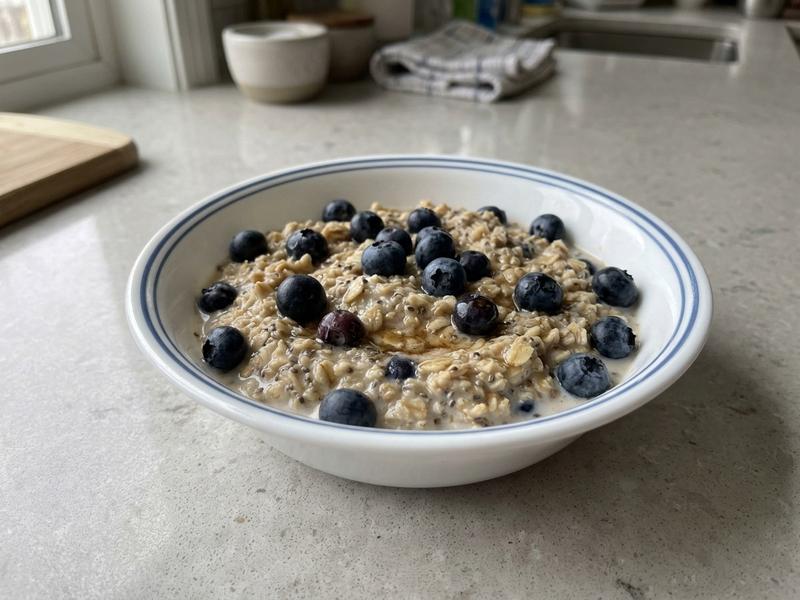 Overnight Blueberry Maple Oatmeal
