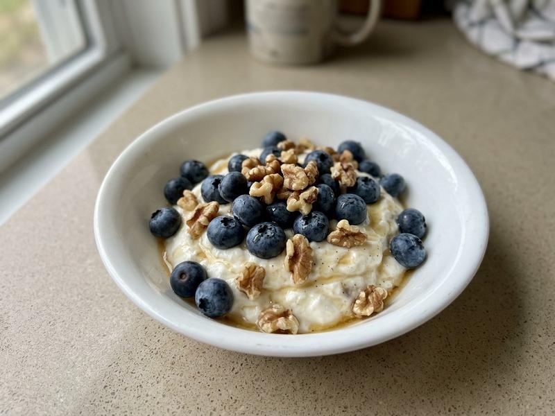 Vanilla Walnut Blueberry Yogurt