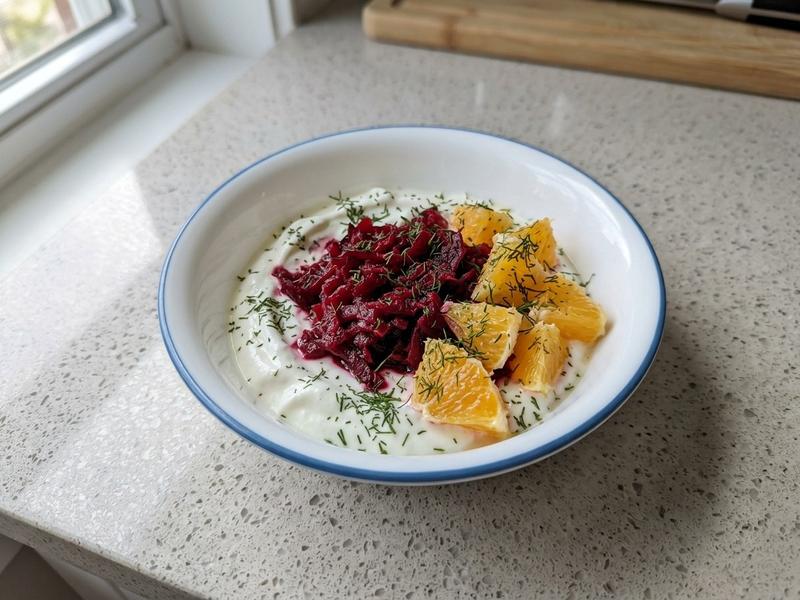 Yogurt with Beets, Orange, & Dill