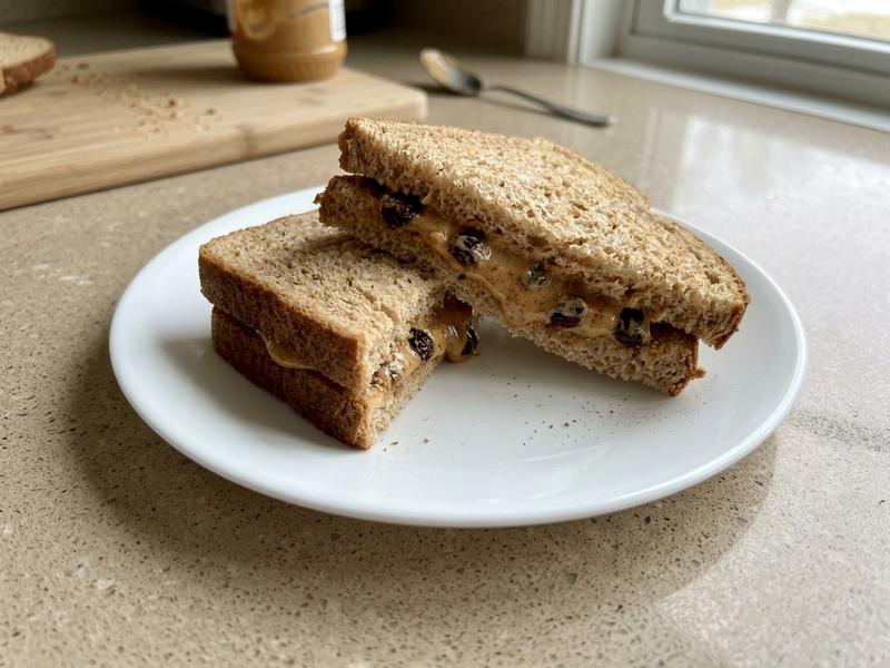 Cinnamon-Raisin Peanut Butter Sandwich